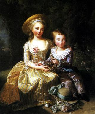 eisabeth Vige-Lebrun Portrait of Madame Royale and Louis Joseph oil painting picture